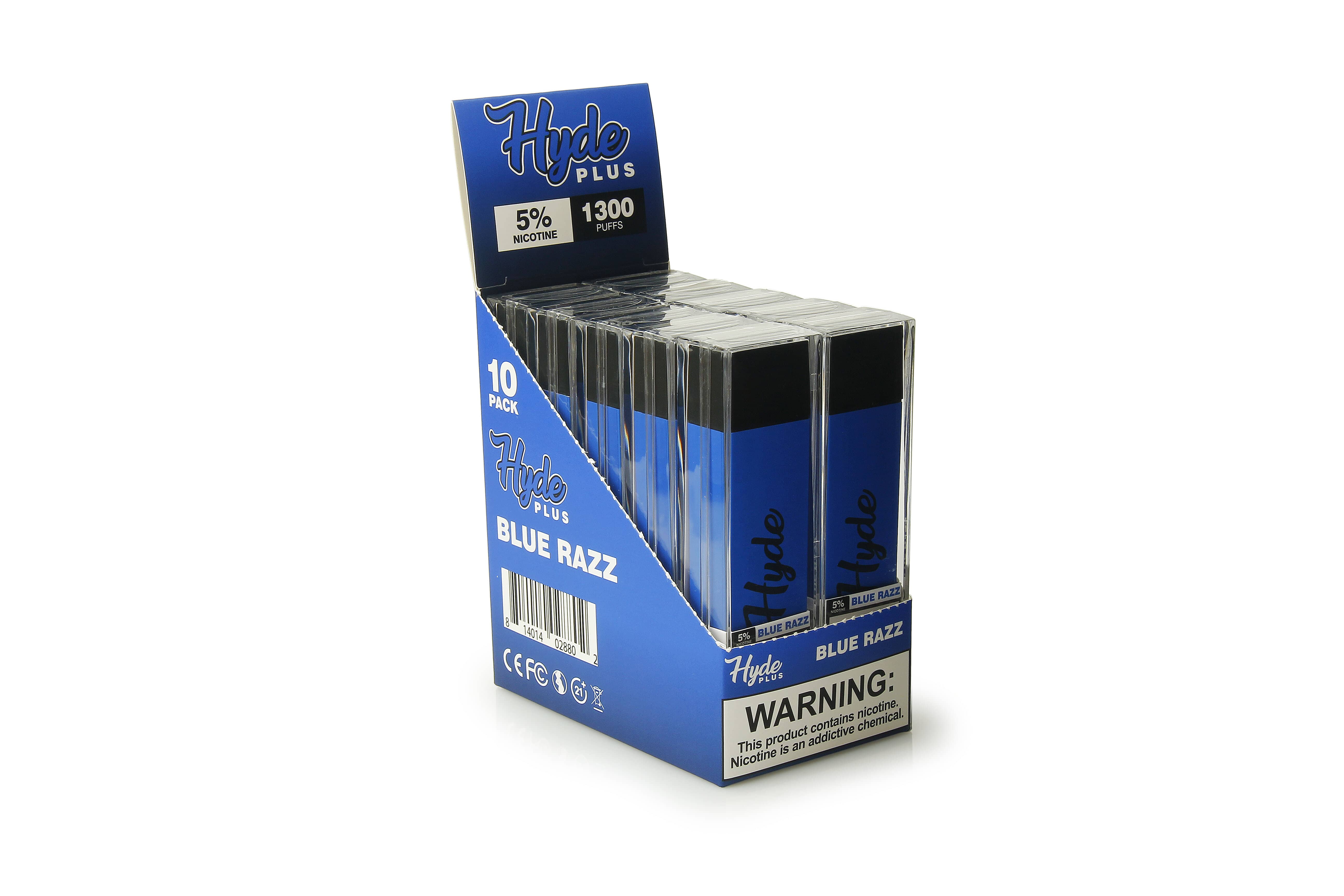 Hyde Original PLUS Singles 50mg 1300+ Puffs (10 Count Bulk Box